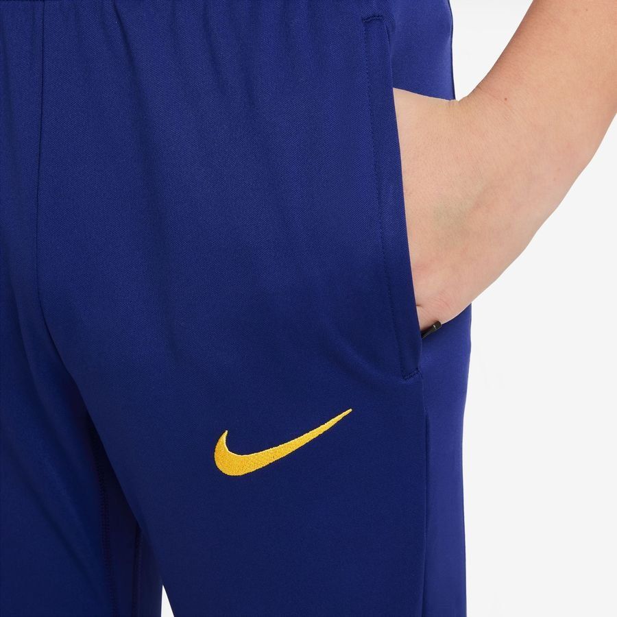 FC Barcelone Bas de Survêtement Dri-FIT Academy Pro - Bleu Marine/Jaune Enfant