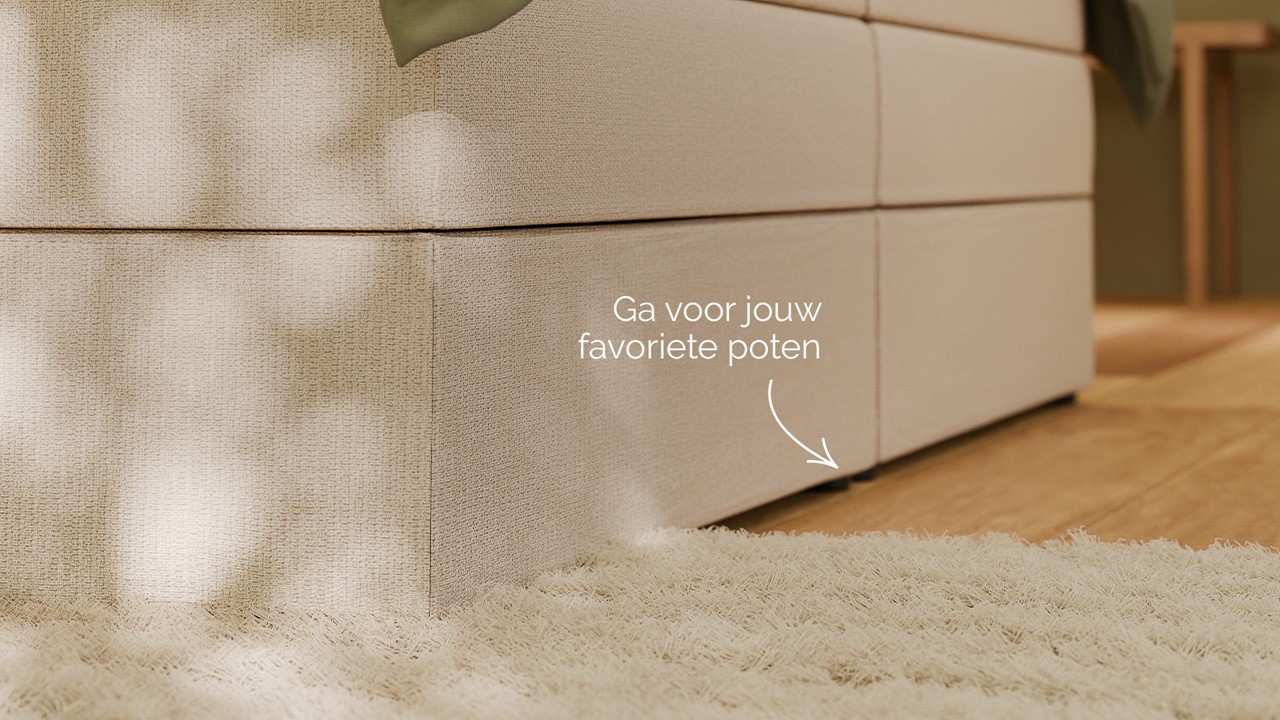 Opbergboxspring Jade - Bold touch natural