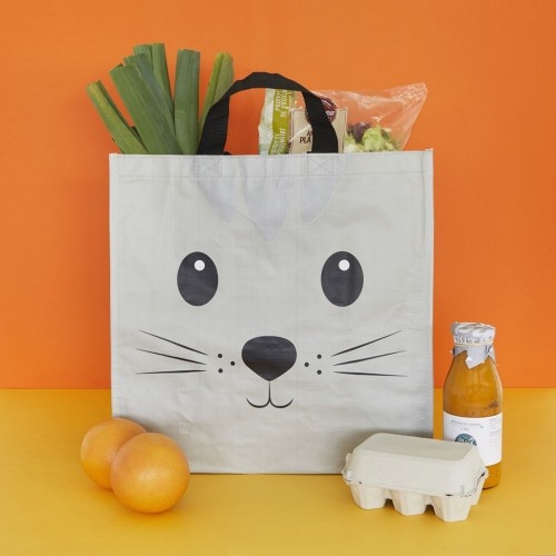 Sacola de compras Balvi Kitty com bolso interno