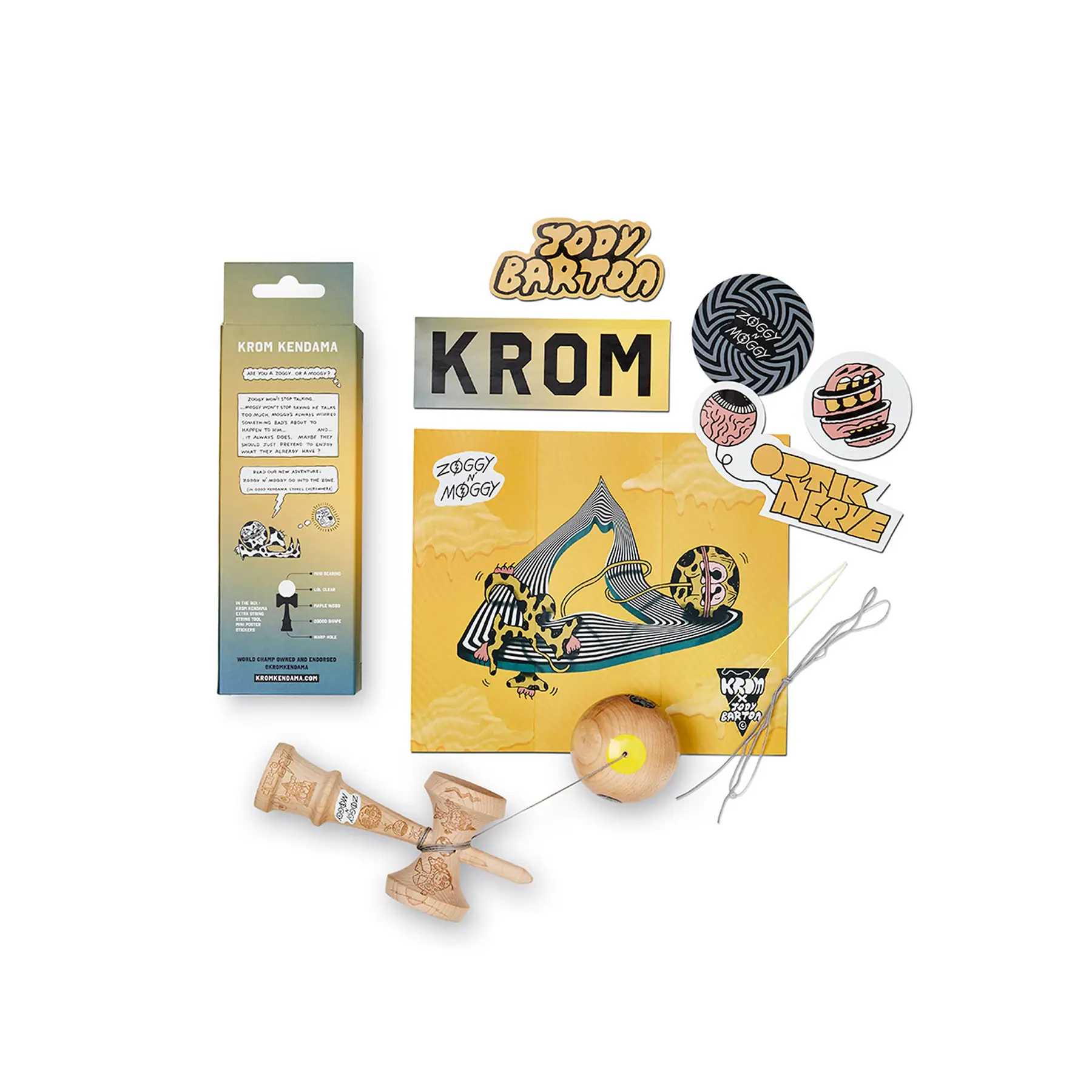 KROM X Jody Barton Zoggy N' Moggy MOG Kendama