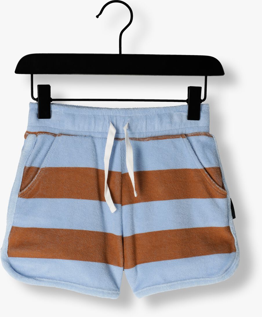 DAILY BRAT blauwe daily brat korte broek striped towel shorts