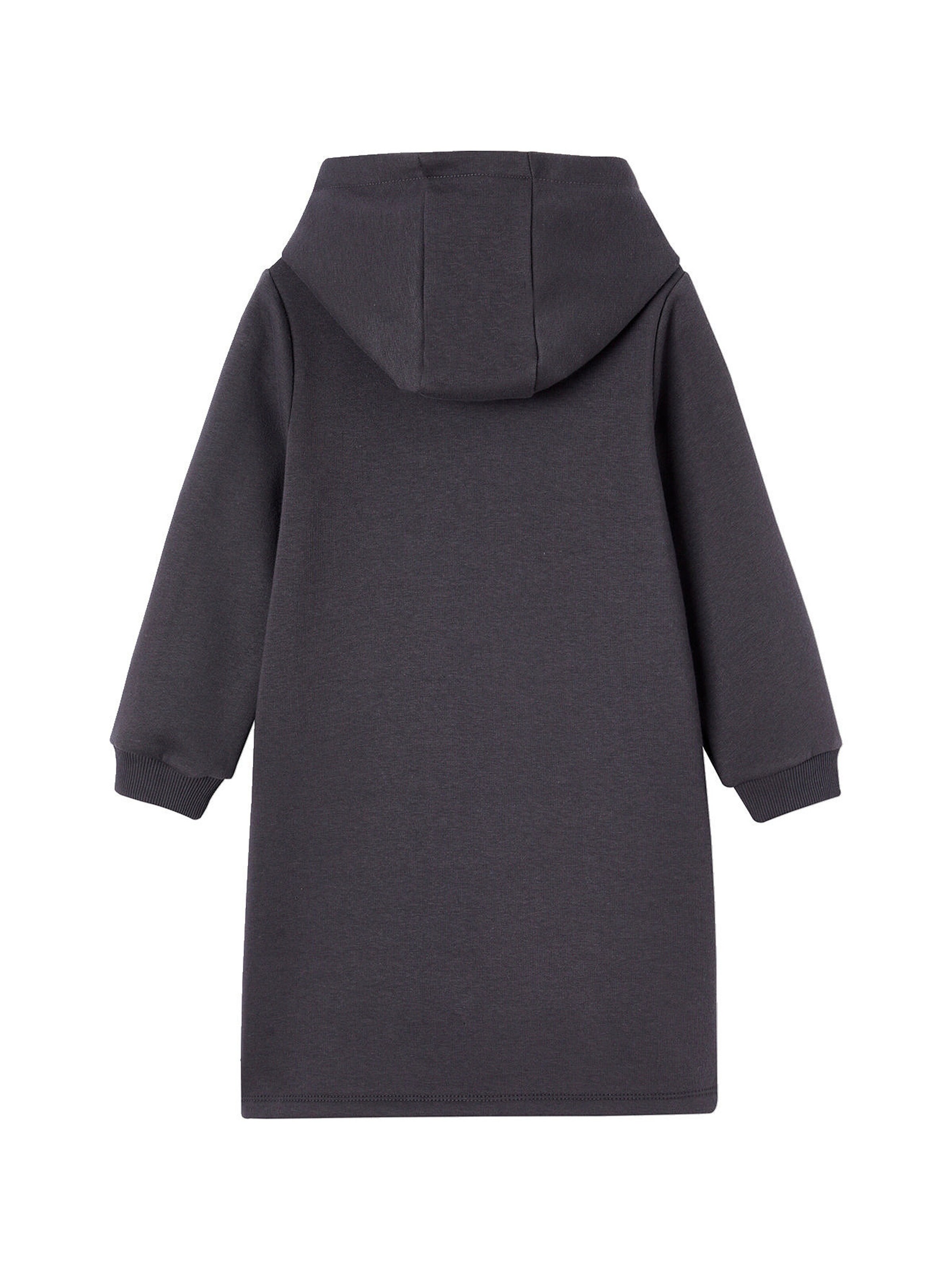Vertbaudet Mädchen Sweatkleid mit Kapuze anthrazit