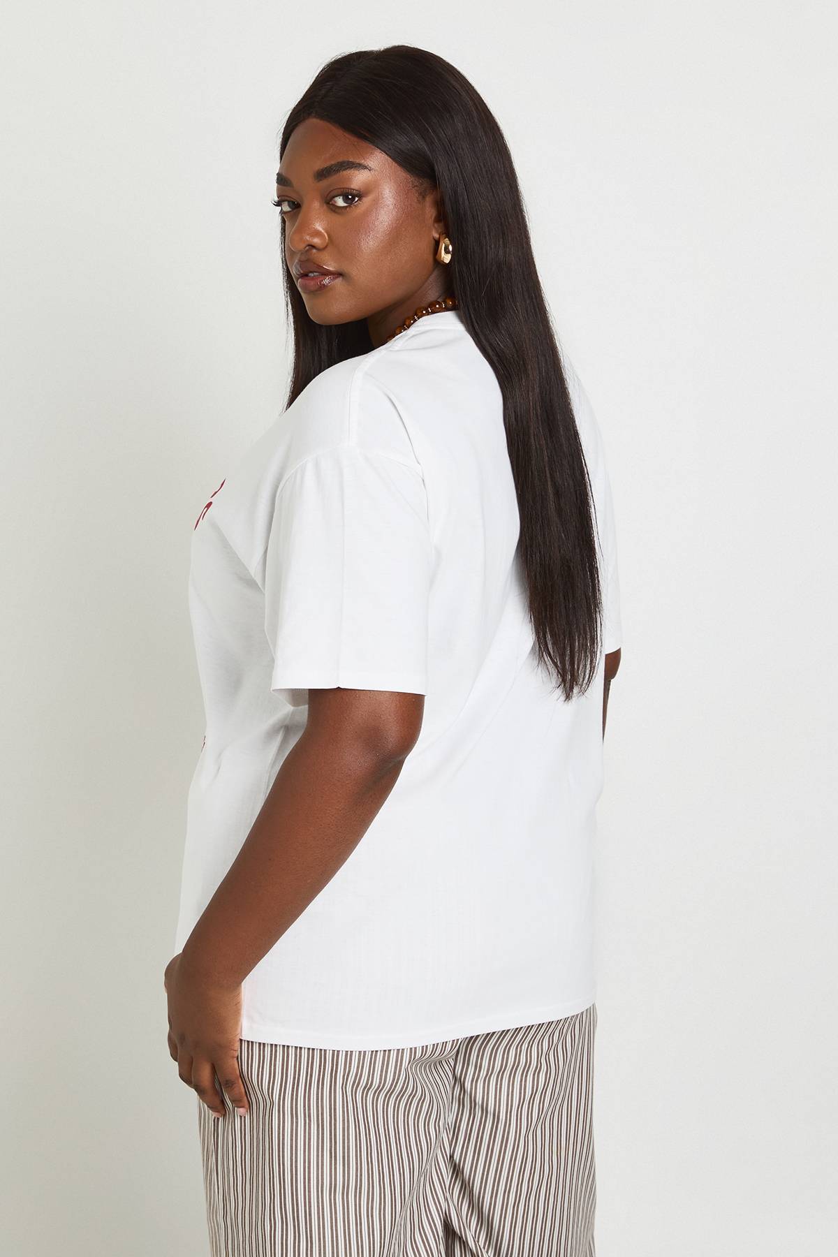 boohoo T-shirt Club Des Amoureux De Pâtes Grande Taille