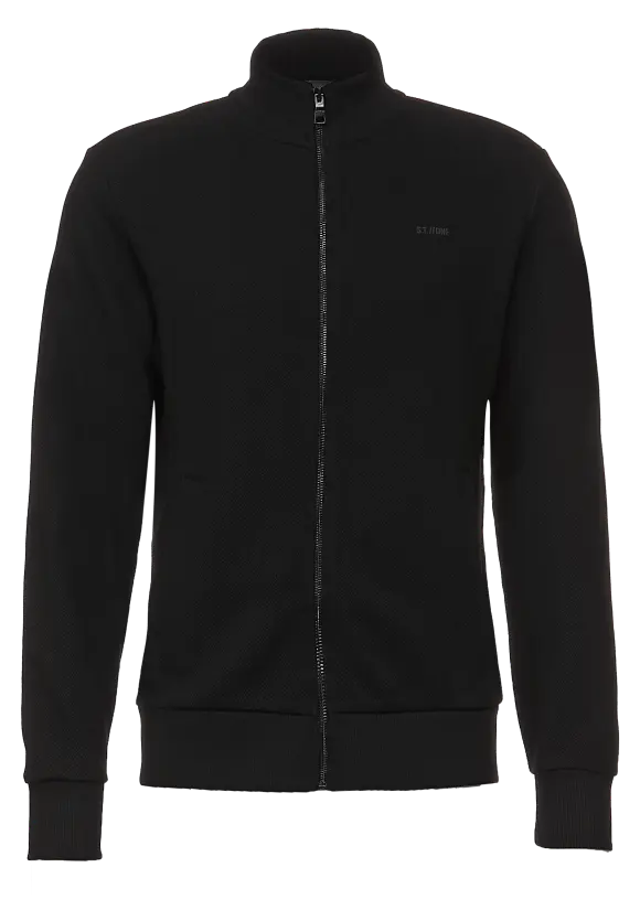 Doubleface Sweatshirtjacke - Black