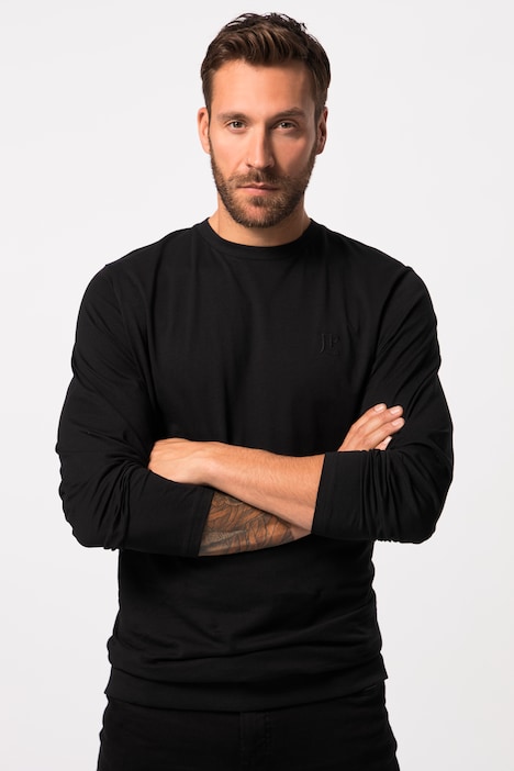 JP 1880 Langarmshirt, Basic, Bauchfit, Rundhals, bis 8 XL