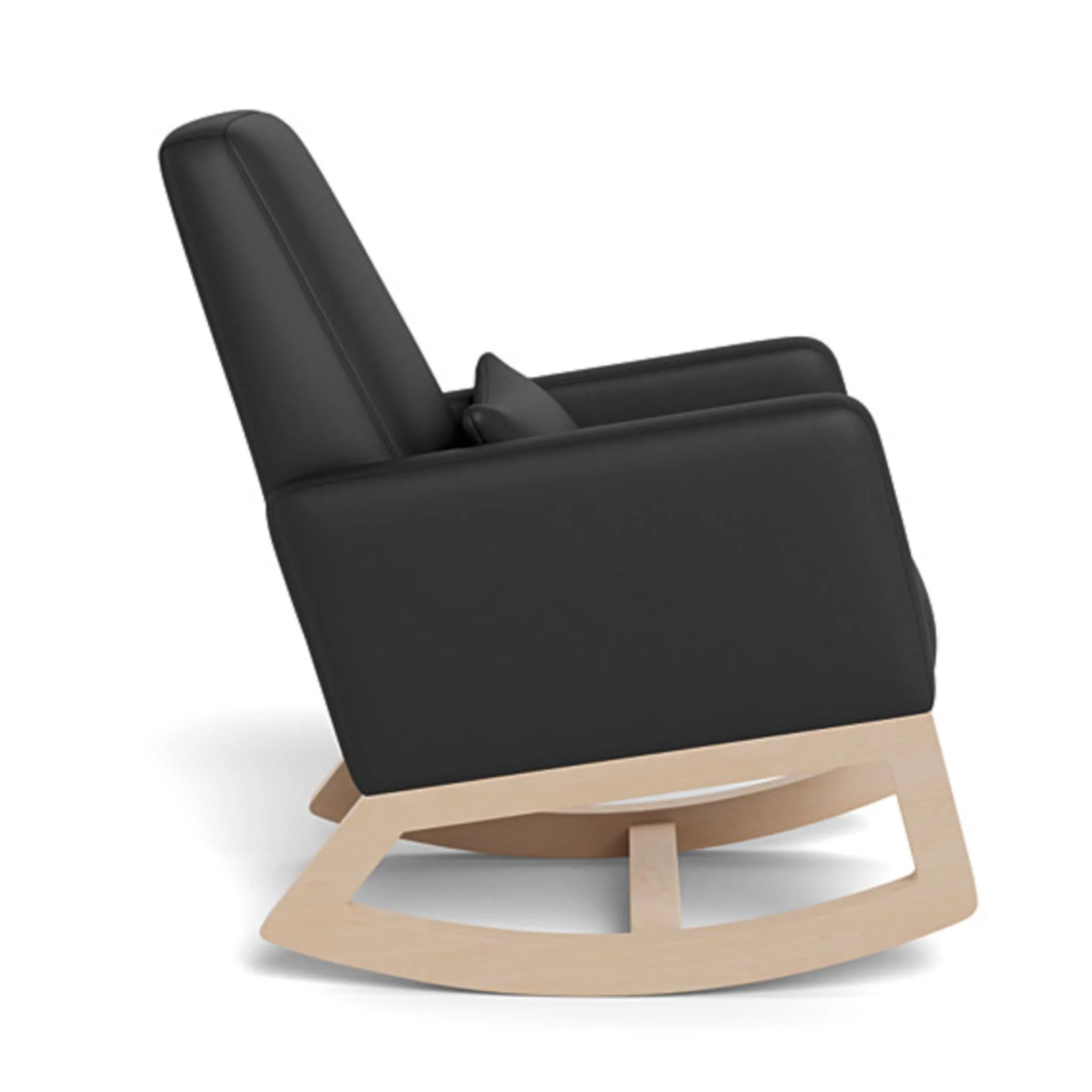 Monte Chaise Berçante Joya - Cuir Noir  Noyer
