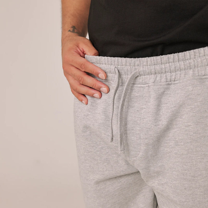 Sweatshorts Herren aus Bio-Baumwolle Hellgrau
