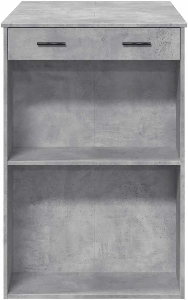 Bartisch Betongrau 102x70x103,5 cm Holzwerkstoff Bartisch, Bistrotisch Bartheke für Hausbar, Wohnzimmer und Esszimme