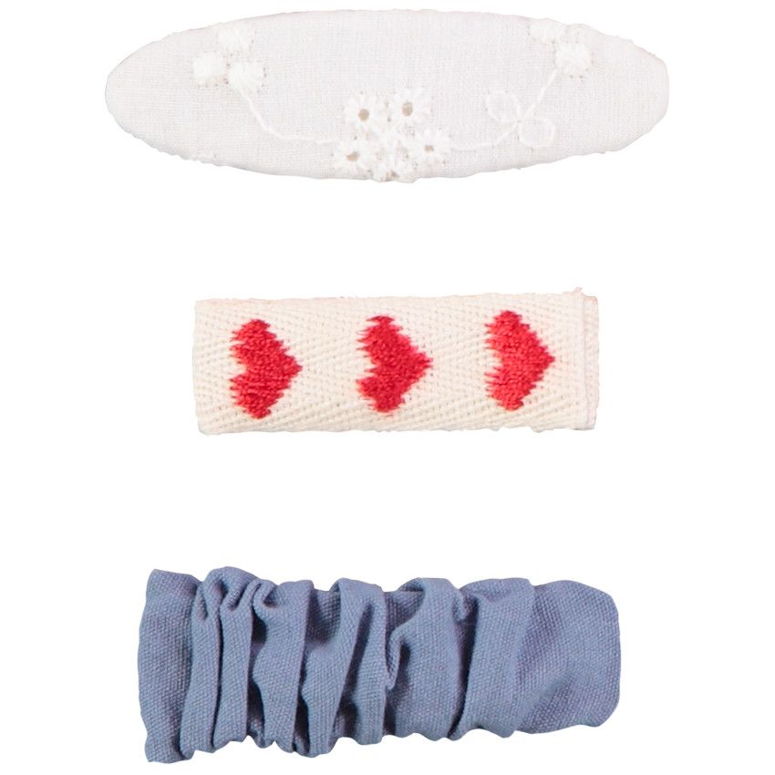 Lot de 3 barrettes pour fille - Blanc