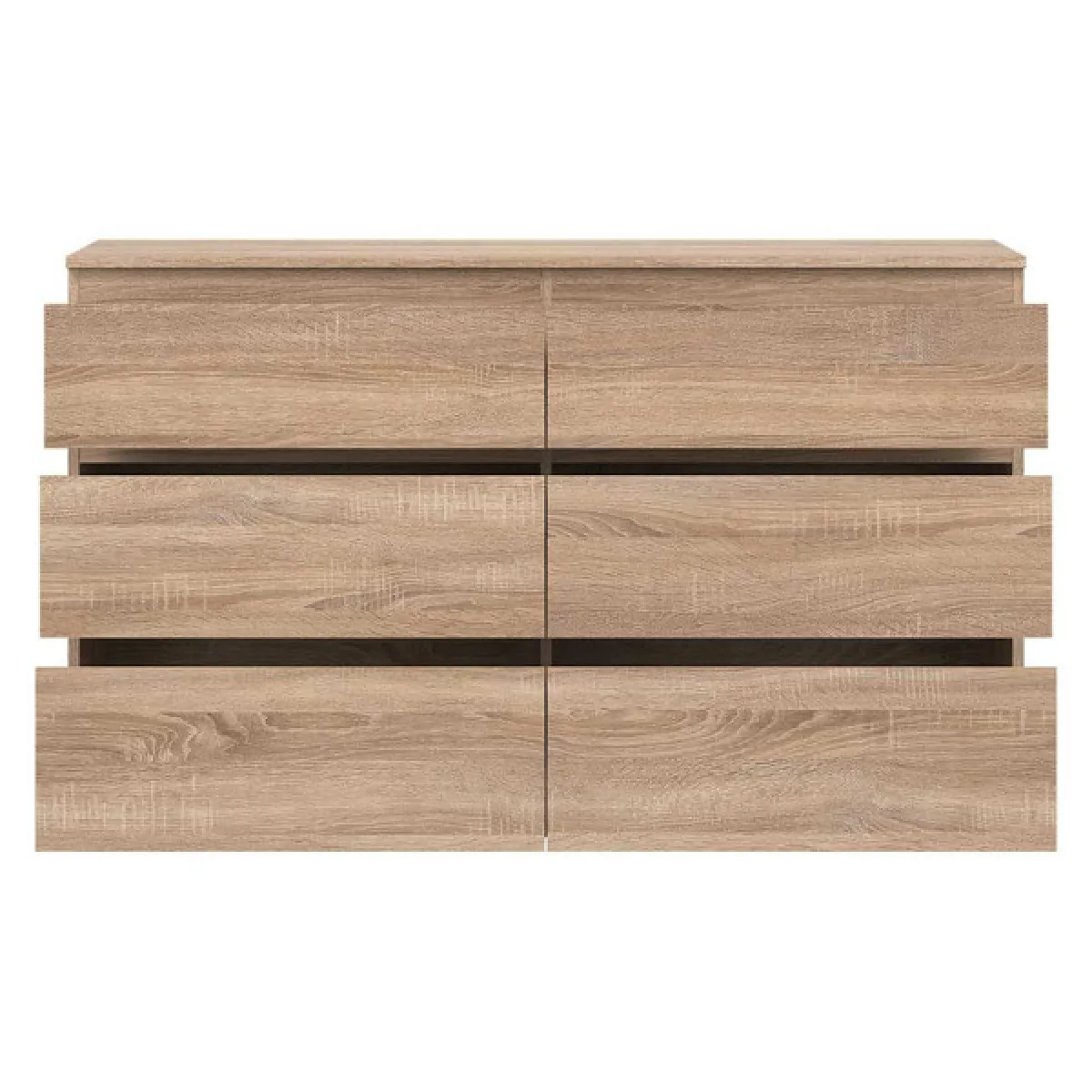 dansmamaison Commode 6 tiroirs Chêne clair