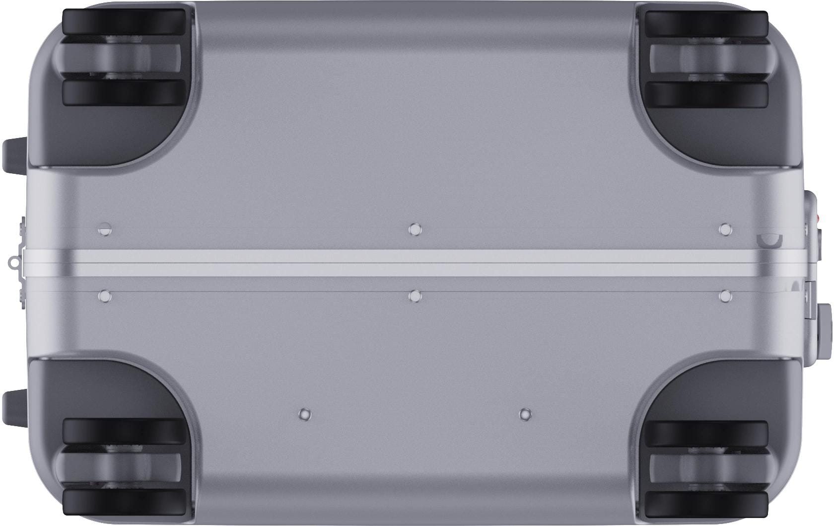 Rahmen Rollkoffer 82 l, Silber<br>Aluminium-Rahmen Rollkoffer