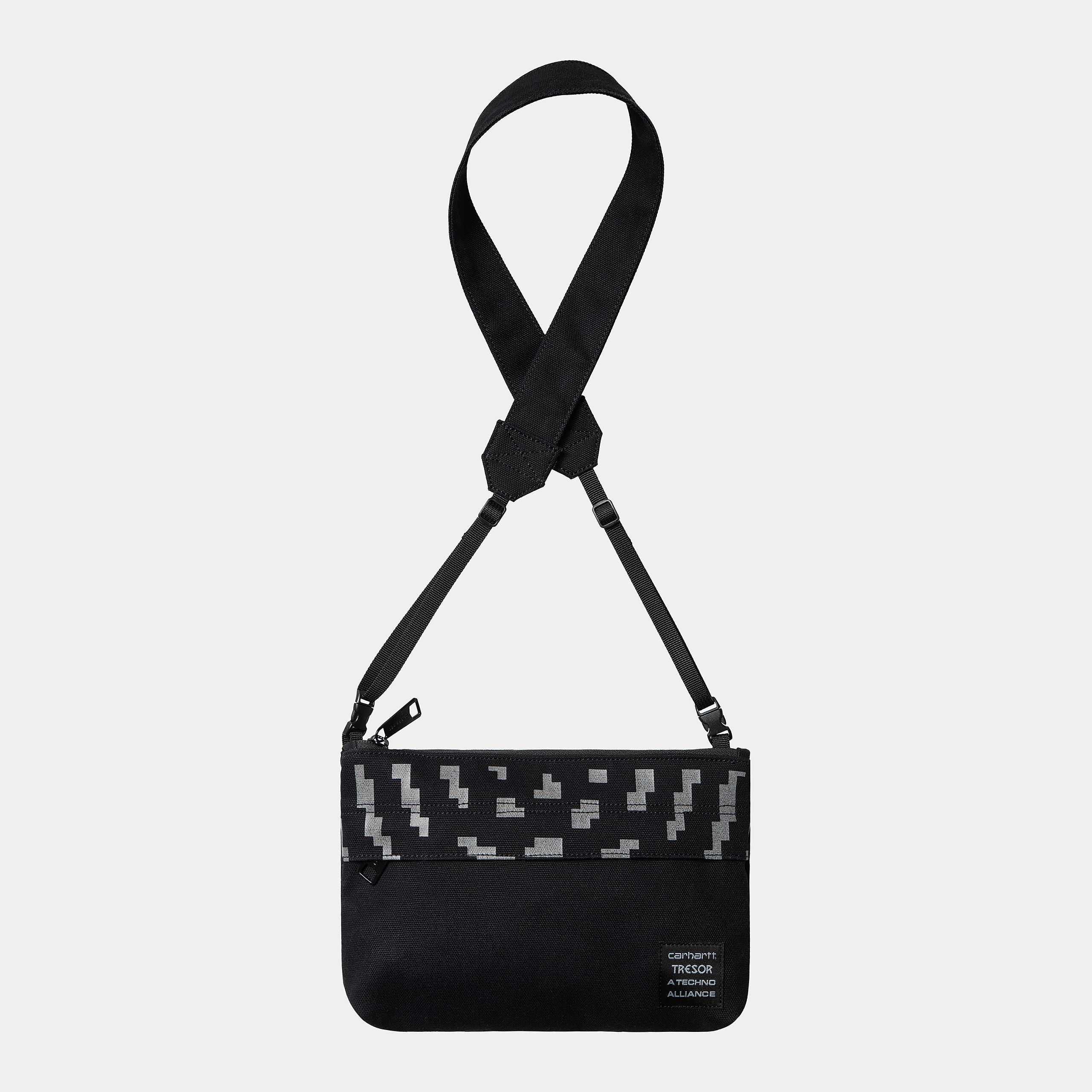 Carhartt WIP Way Of The Light Strap Bag - Black / Dark Grey Reflective