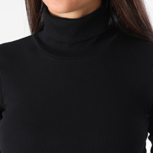 Top Col Roulé Manches Longues Femme JJXX Fan Noir