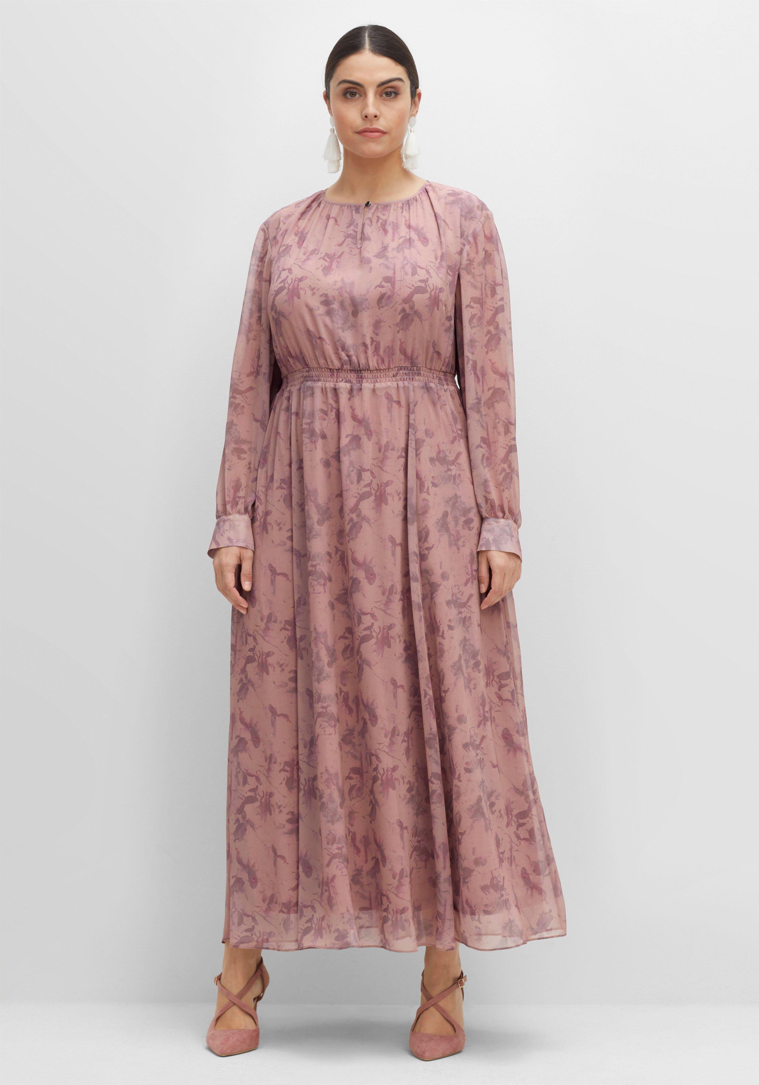 Chiffonkleid in Maxilänge, mit Alloverprint