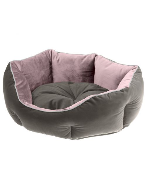 Ferplast Queen 50 Bedding Roze&Grijs - Kattenmand