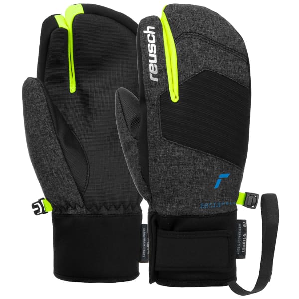Gant de ski REUSCH SIMON R-TEX XT JR LOBSTER BLACK MELANGE/BLACK/SAFE YELLOW