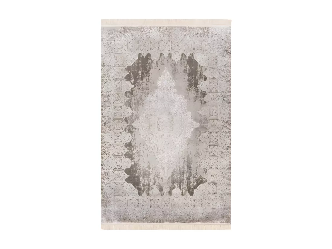 Tapis Pierre Cardin 150x80cm, design E109E coloris argent - Confort et élégance pour votre intérieur