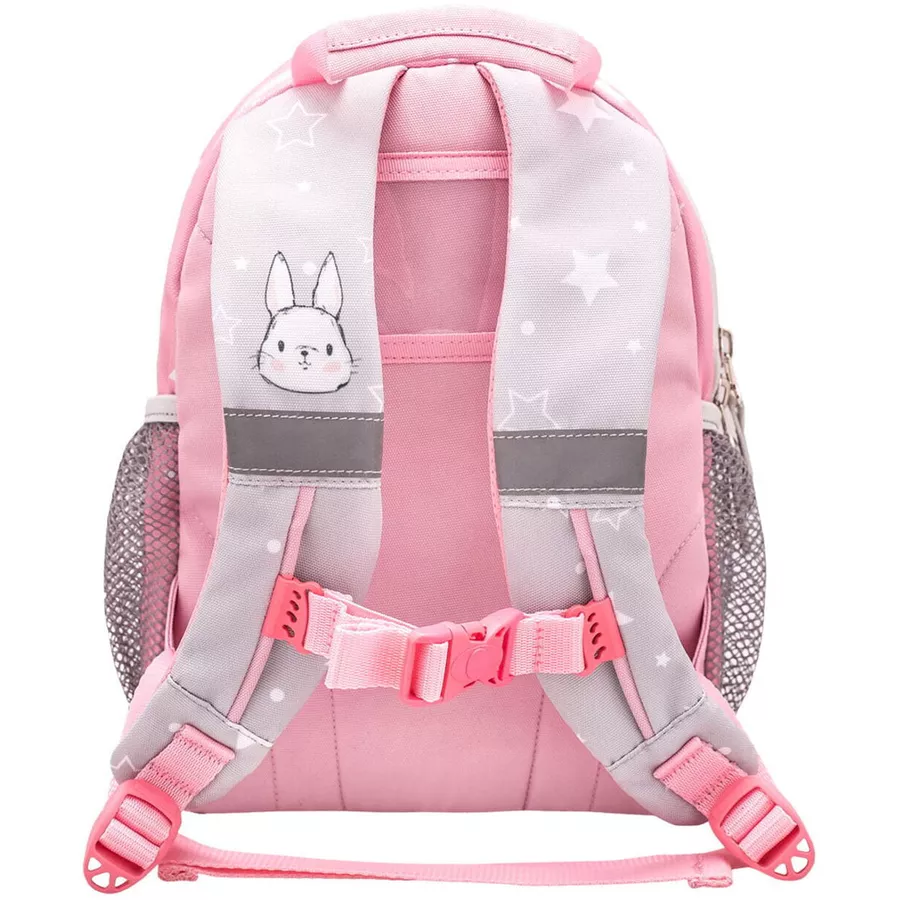 Belmil Kindergartenrucksack Mini Kiddy Kindergartenrucksack für 1-3 Jährige Kinder mit Brustgurt Woodland Animal Rabbit