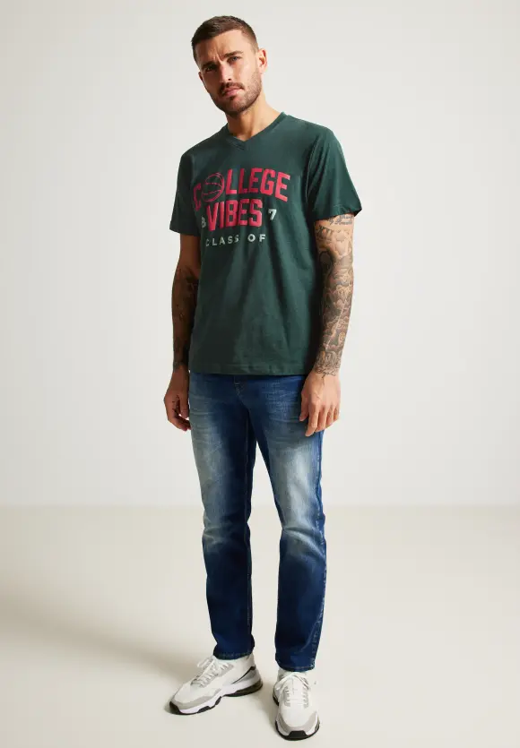 College T-Shirt - evergreen melange