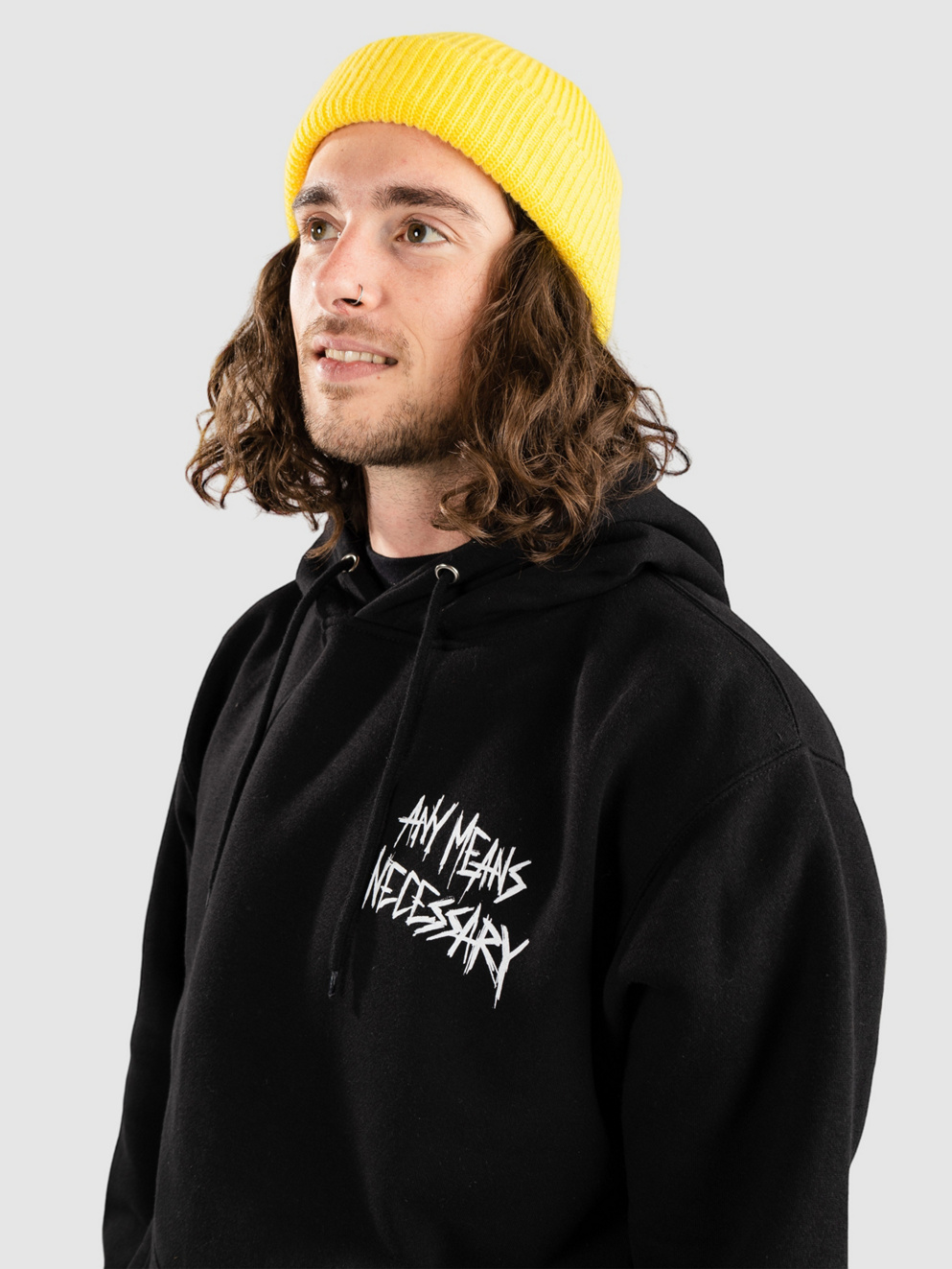 Any Means Necessary Let The Weak Burn Hoodie black