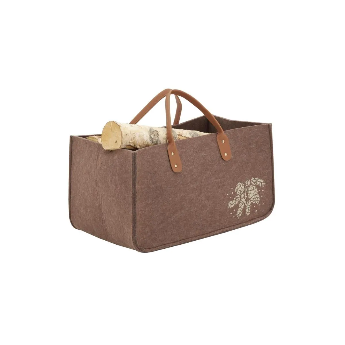 Aubry Gaspard Sac à bûches Feutrine 50 x 25 cm