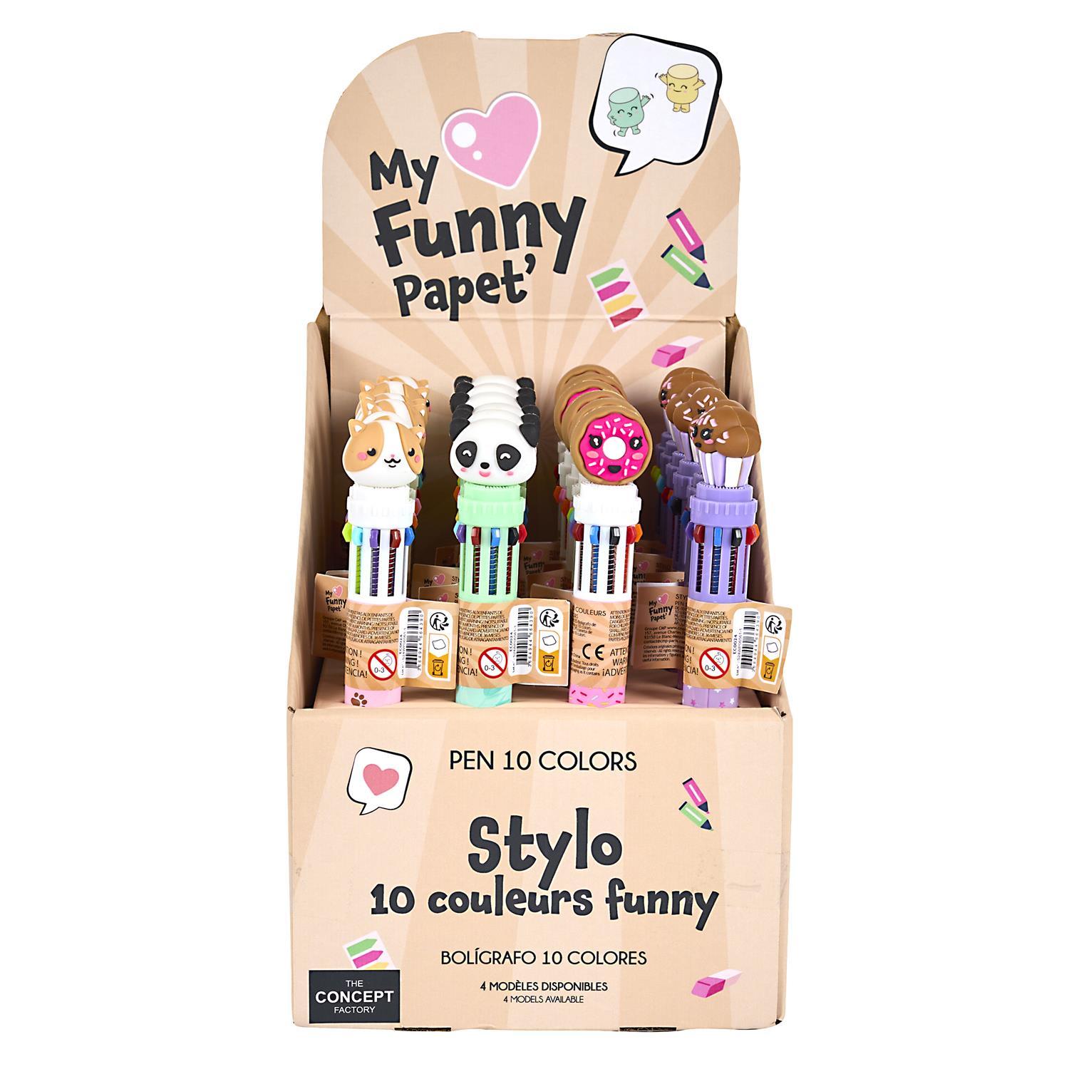 STYLO FUNNY KAWAII 10 COULEURS