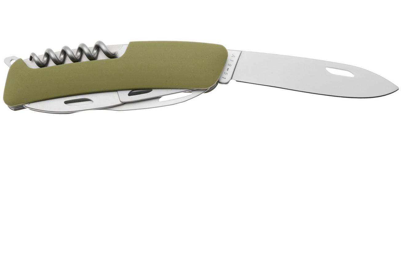 Swiza D07 R AM, KNR.0116.1050, Olive, Zwitsers zakmes, 7 tools