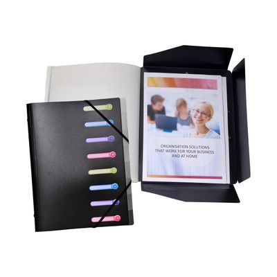 Exacompta - Trieur polypro 8 positions - noir
