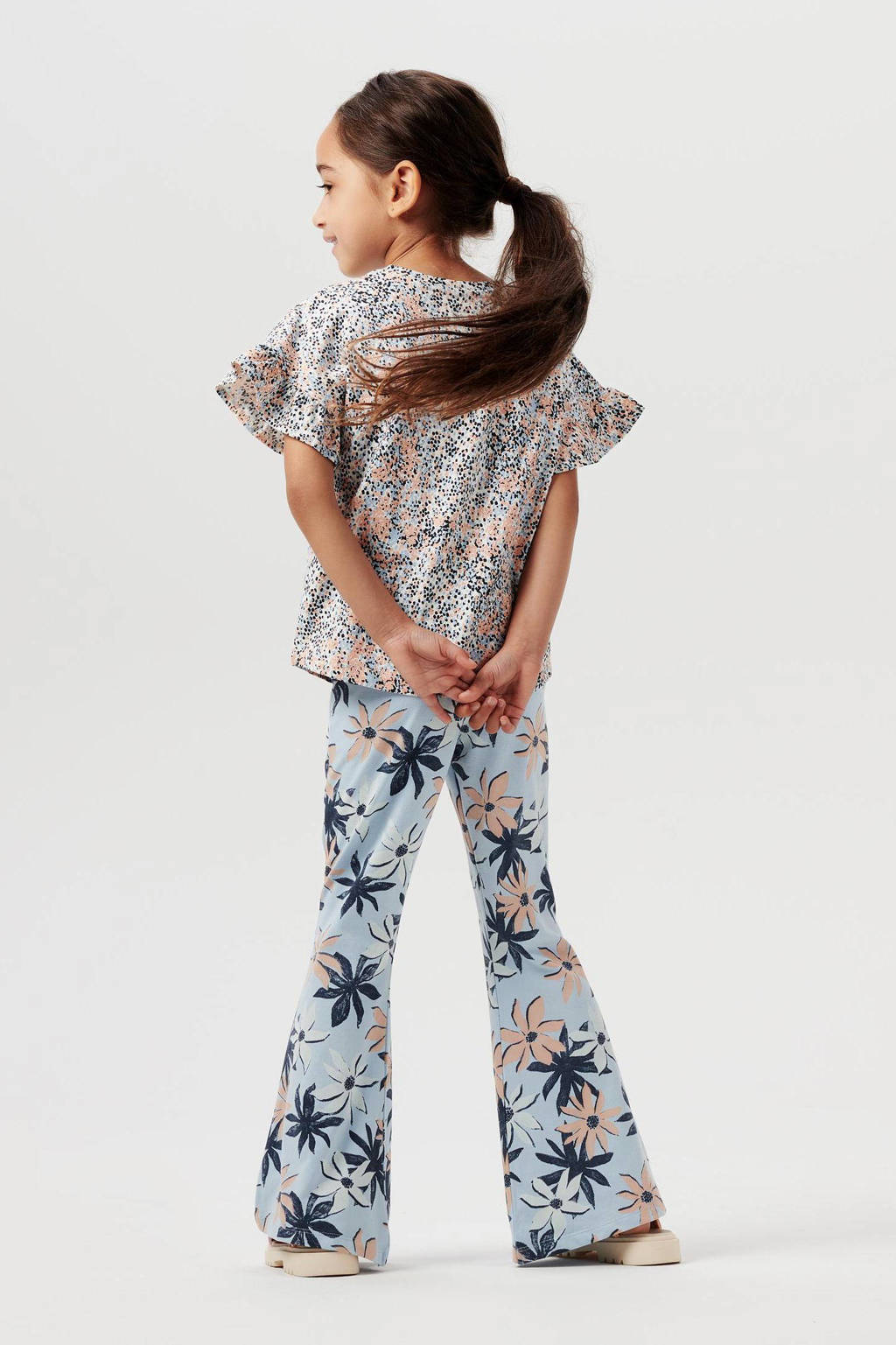 Noppies T-shirt Pembroke met all over print oranje