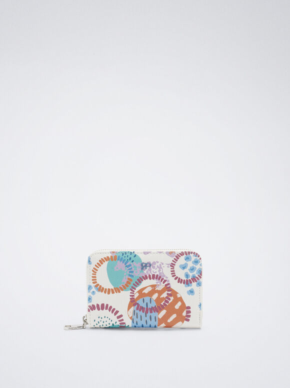 Carteira estampada - Branco-creme