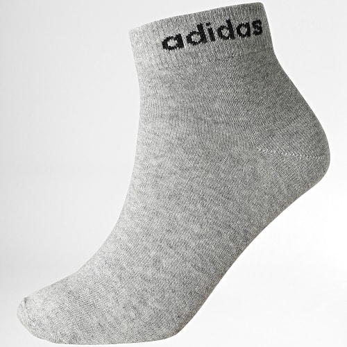 Lot De 3 Paires De Chaussettes Linear IC1306 Noir Blanc Gris Chiné