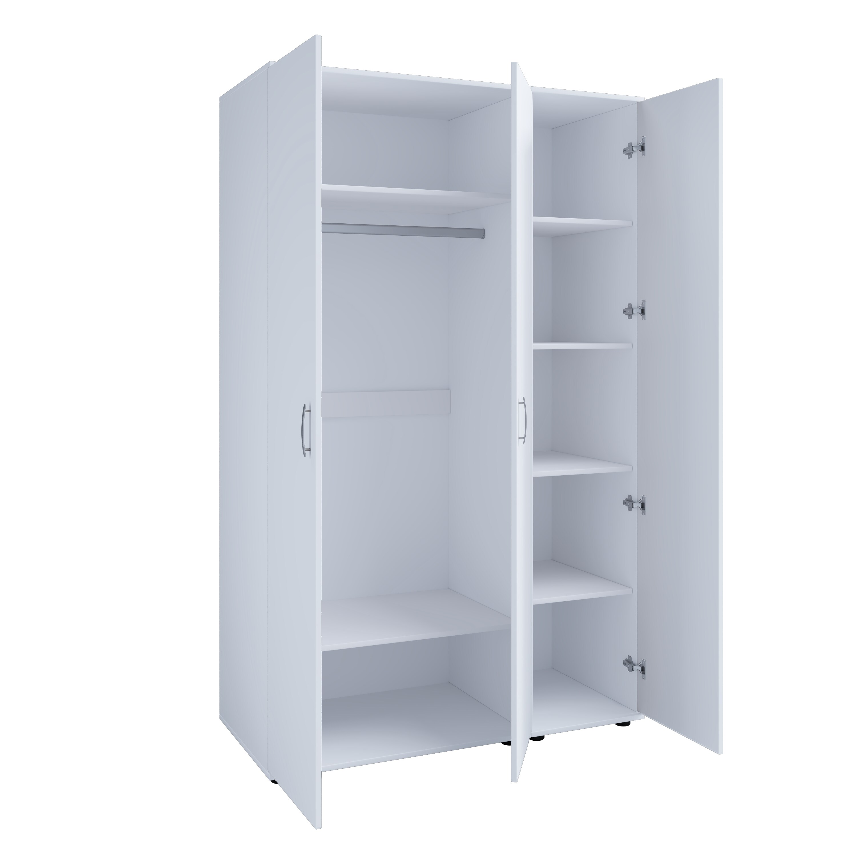 nonjoo. Babyzimmer Lunis Set 7: best. aus Babybett, Kommode, Wickelaufsatz, Wandboard und Kleiderschrank 3-trg.