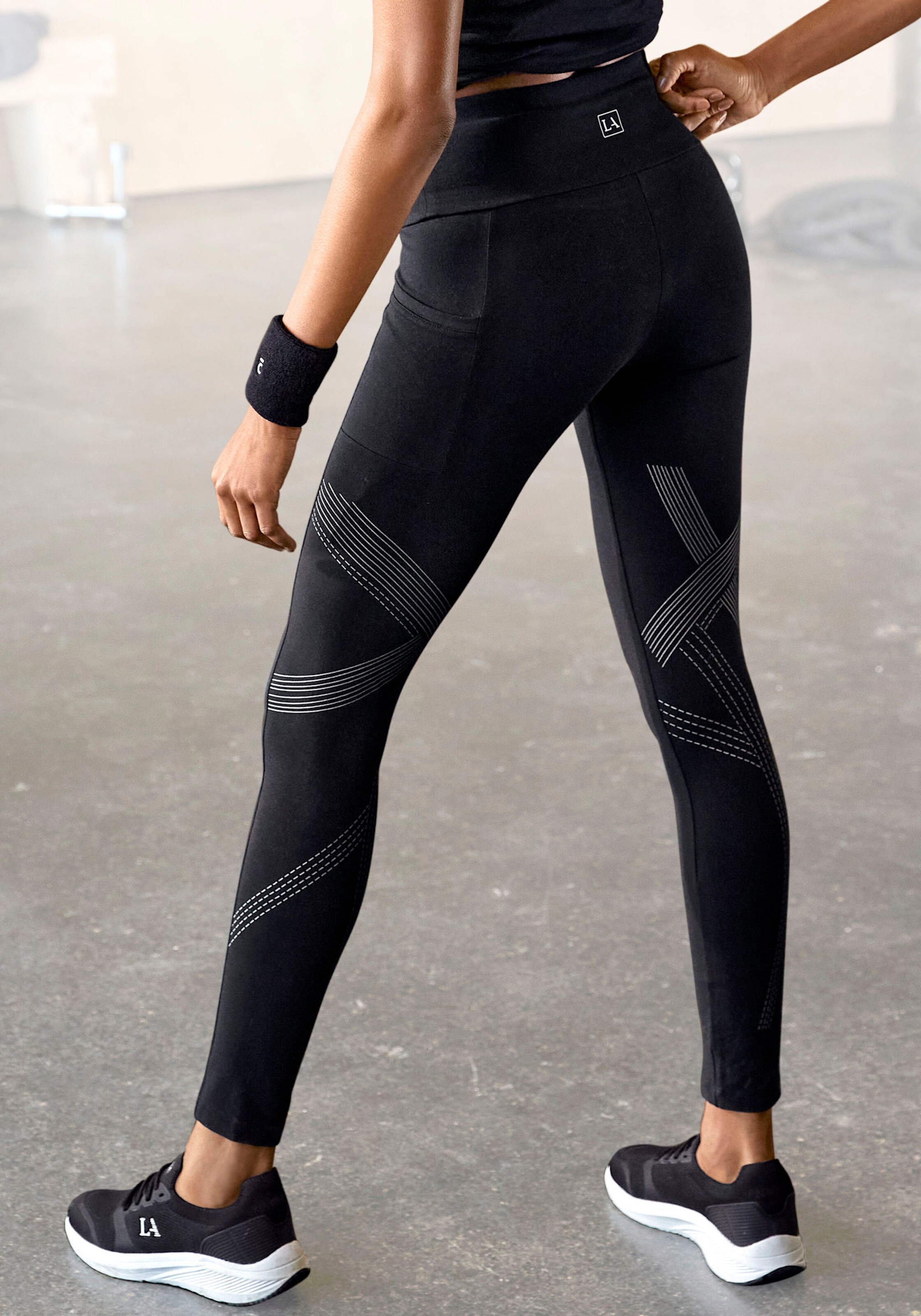 LASCANA ACTIVE Leggings in schwarz