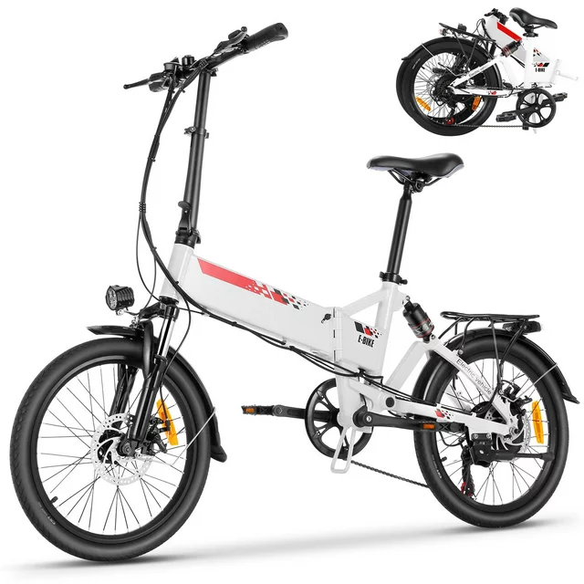 Bicicleta elétrica dobrável Gocio 500W, aro 20, bicicleta elétrica urbana leve em liga de alumínio, com bateria de íon-lítio removível de 48V 7.8Ah integrada, bicicleta elétrica urbana para adultos.