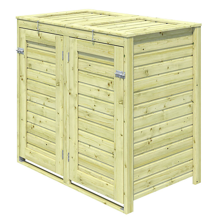Abri à poubelle bois Blooma Bermejo 0,97 m² ép.16 mm