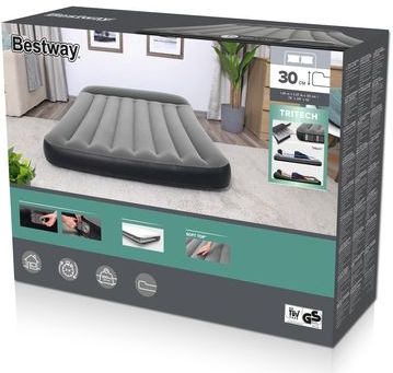 Bestway Tritech luchtbed - 2-persoons (137cm) - Met ingebouwde pomp