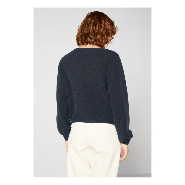 American Vintage Pull Boule Col V Razpark Laine | Bleu marine