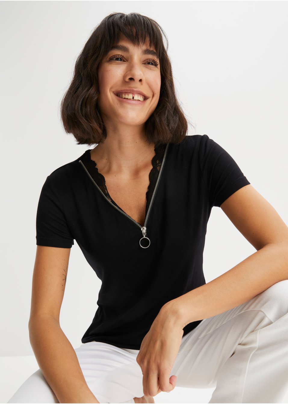 T-shirt à dentelle