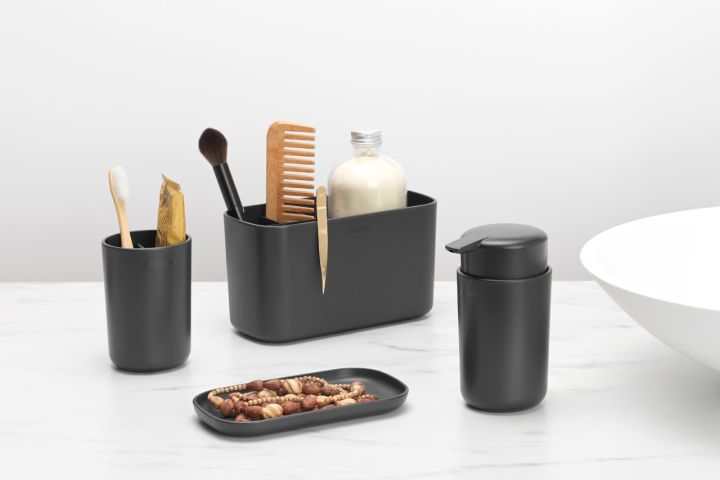 ReNew Tandenborstelhouder met inzet - Dark Grey