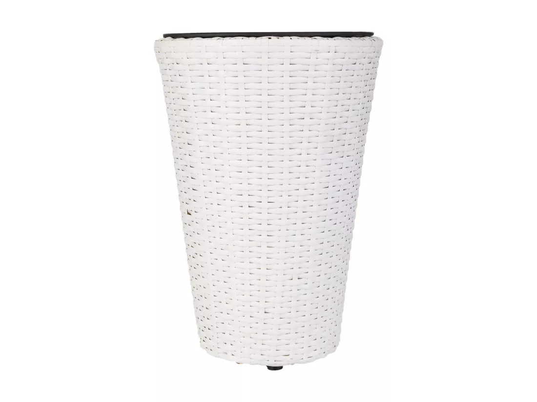 Cache-pot en rotin blanc d28x40h