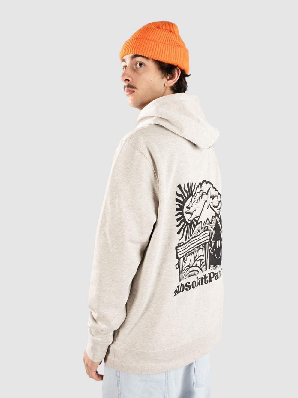 Absolut Park Happy Tree Hoodie heather haze
