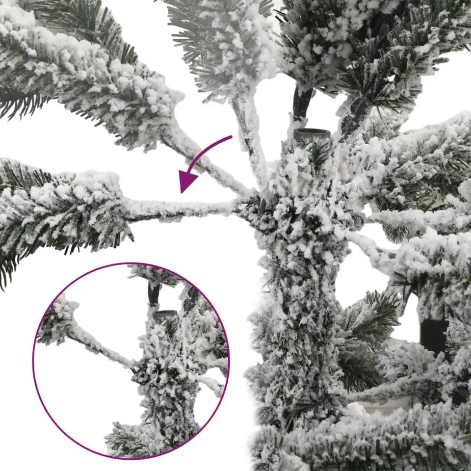 vidaXL Kunstkerstboom met scharnieren en sneeuw 150 cm
