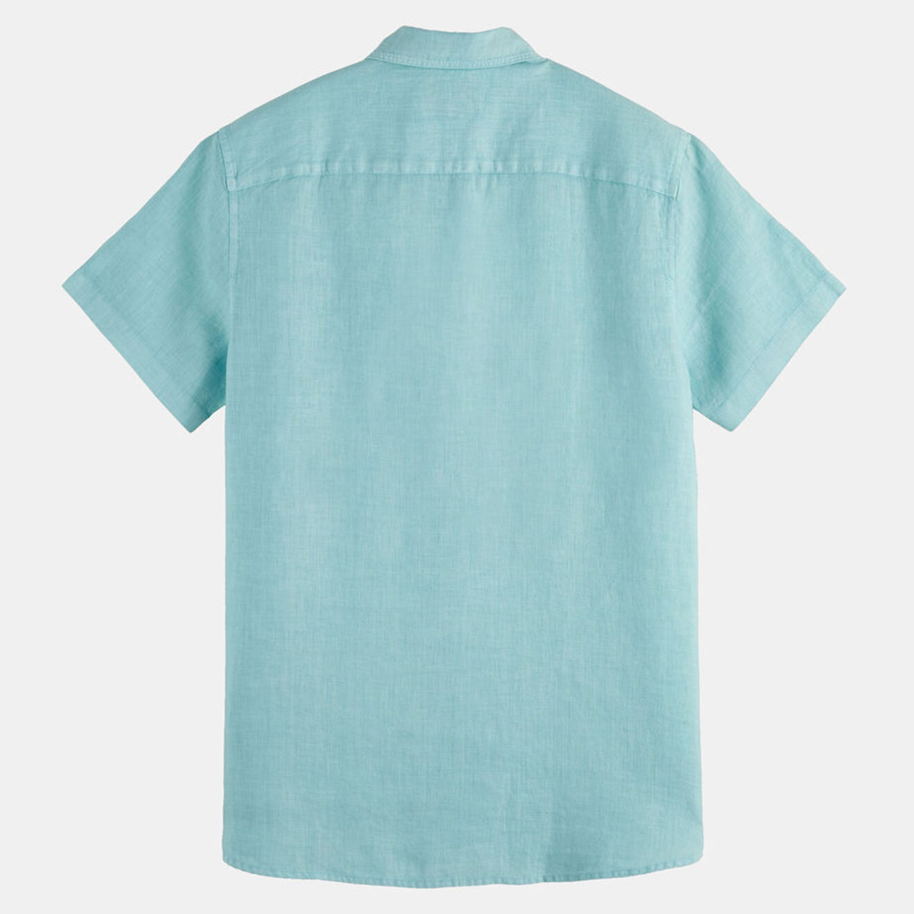 Scotch & Soda Chemise 100% Lin Regular Fit vert d'eau