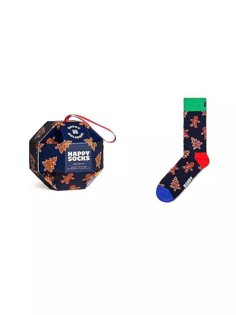 HAPPY SOCKS Damen Socken GINGERBREAD COOKIES 36-40 navy dunkelblau