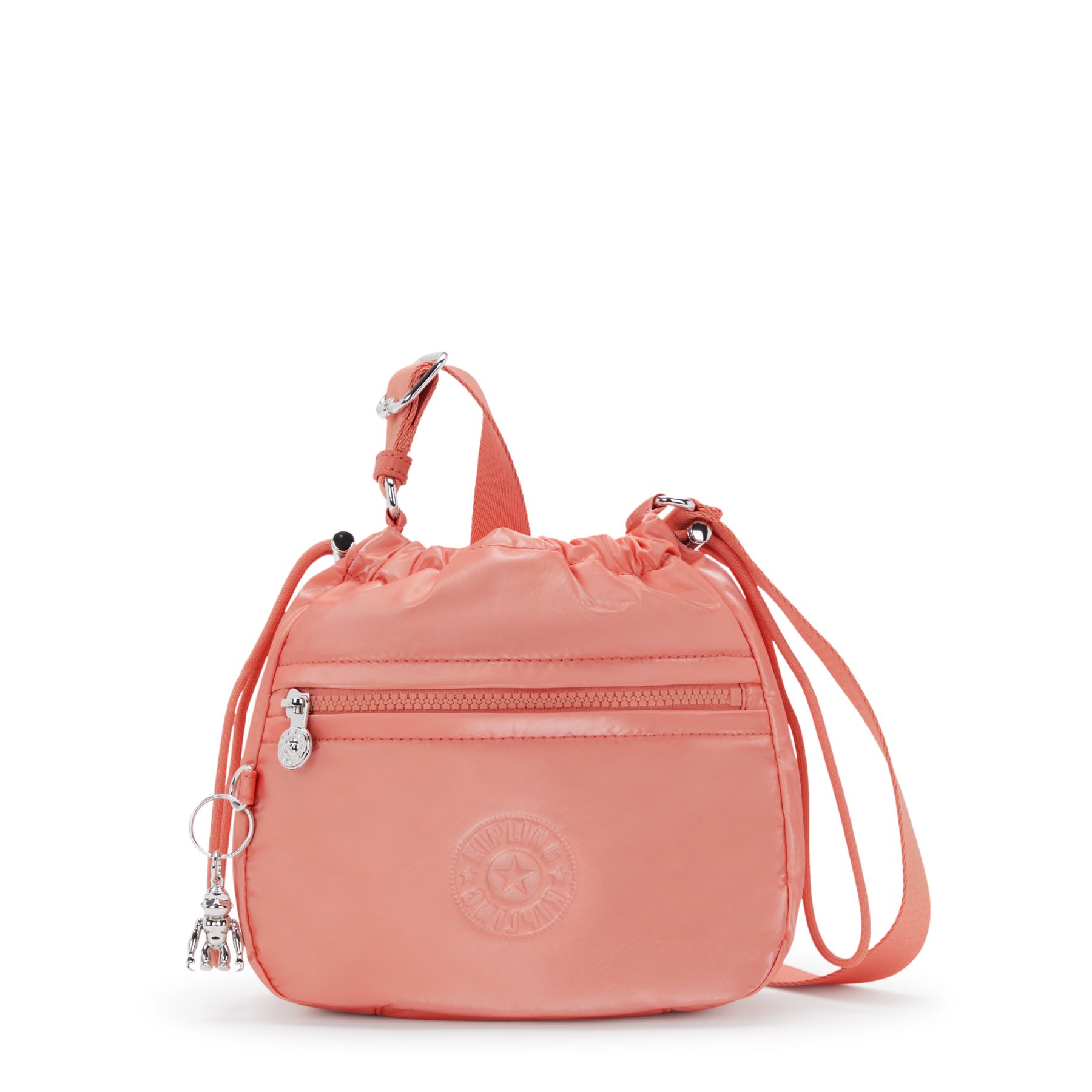 JAMIR  Petit sac à bandoulière avec cordon de serrage et sangle ajustable - Peach Glam