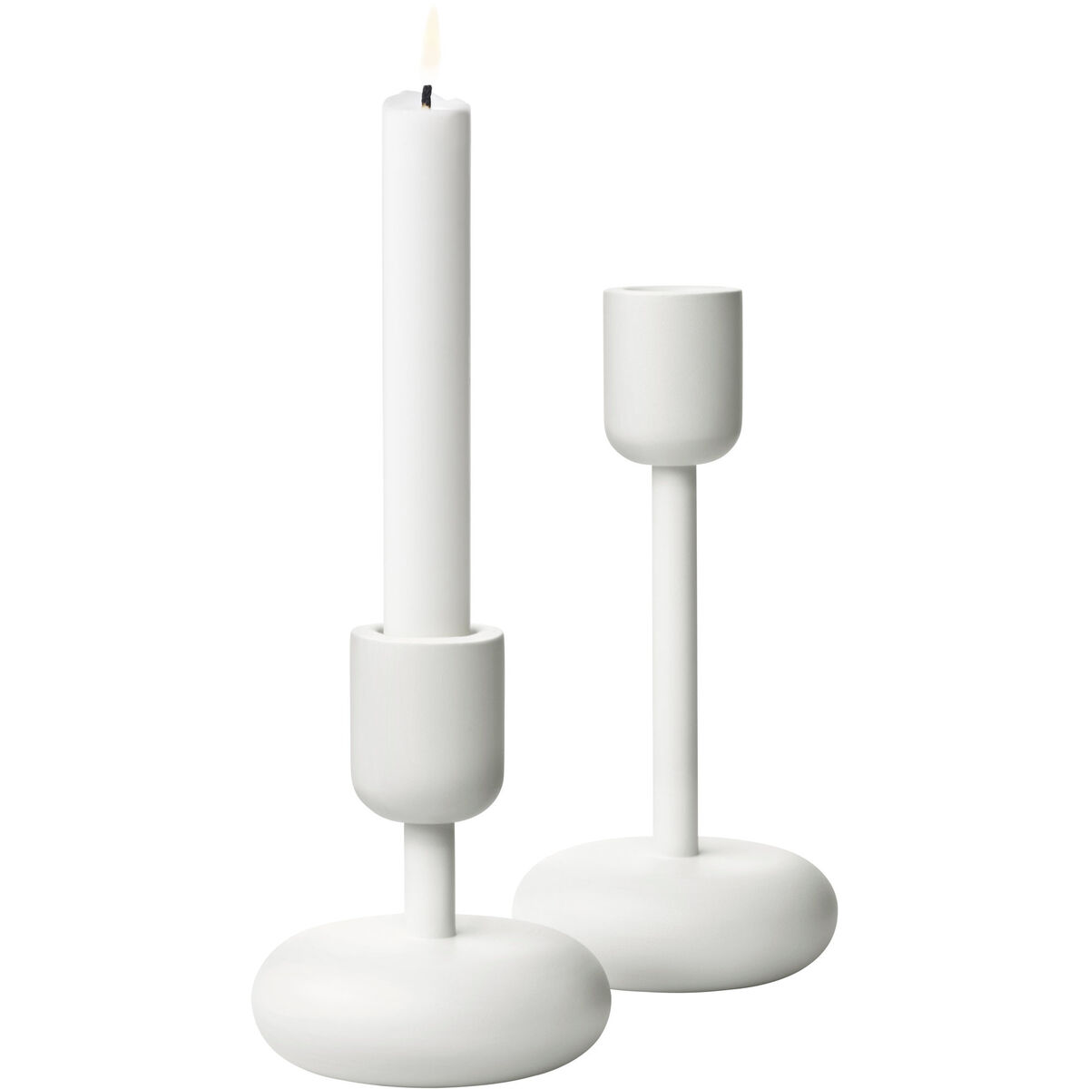 Nappula Lysestake 107+183 mm Hvit 2-pack