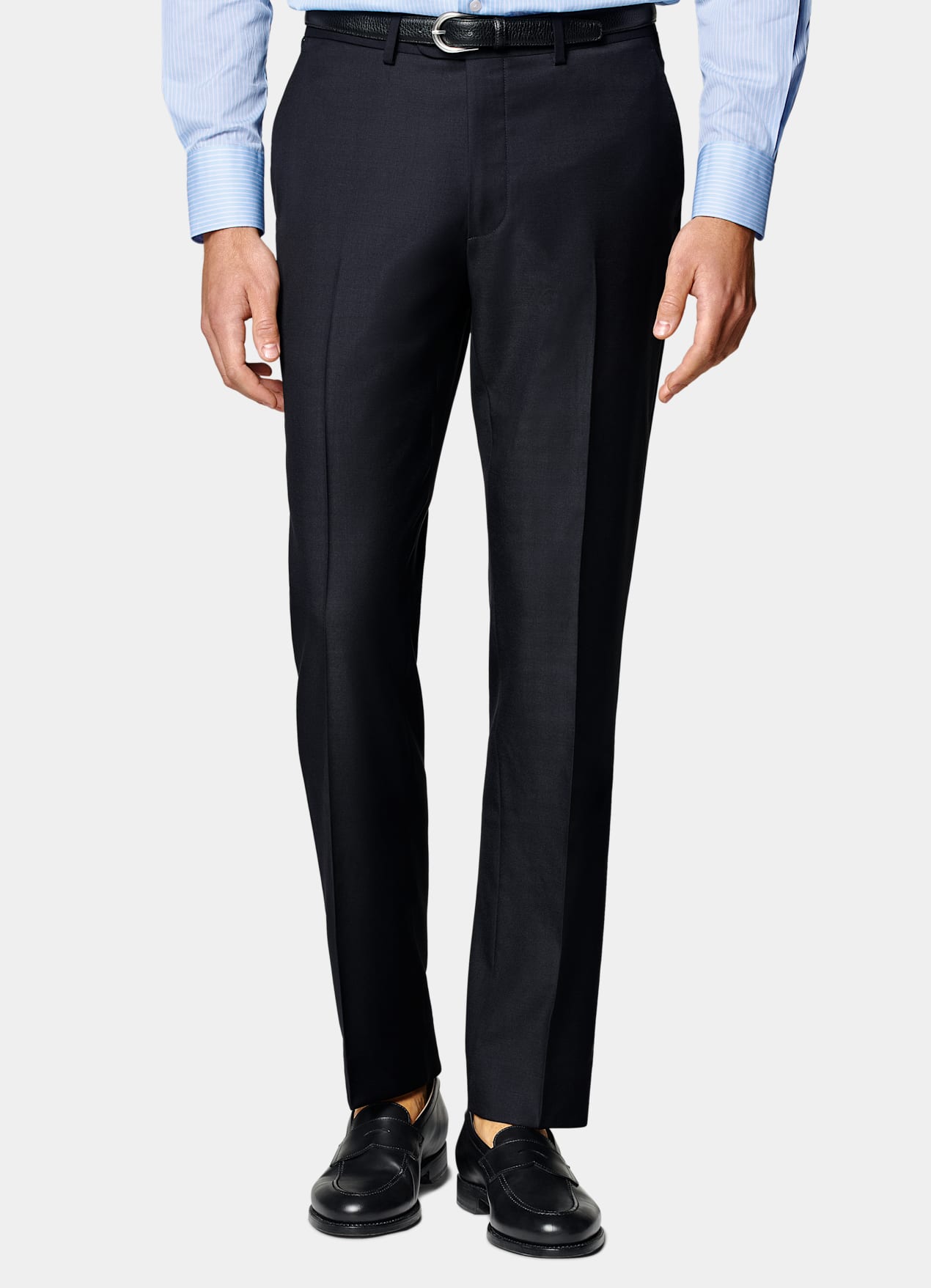 Pantalon de costume Slim Leg Straight bleu marine