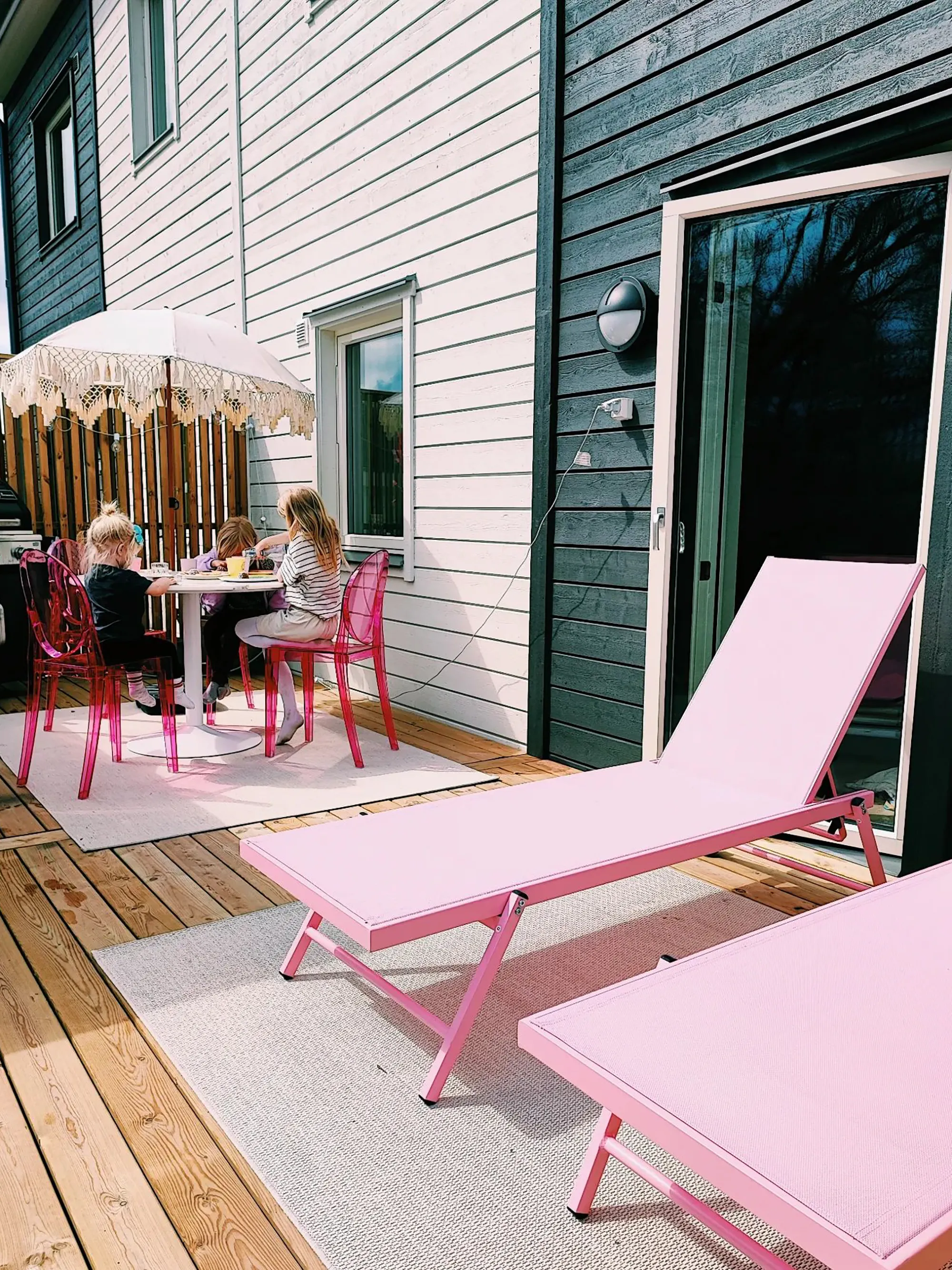 Ligstoel PORTOFINO achteroververstelbaar Metaal Roze