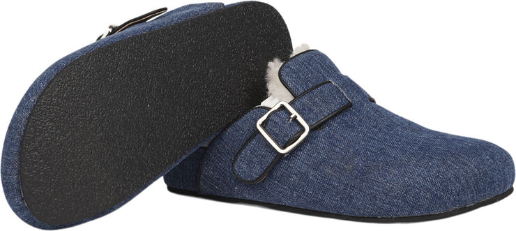 Lovelies NESSO - SKIN MULES WITH ADJUSTABLE BUCKET Denim