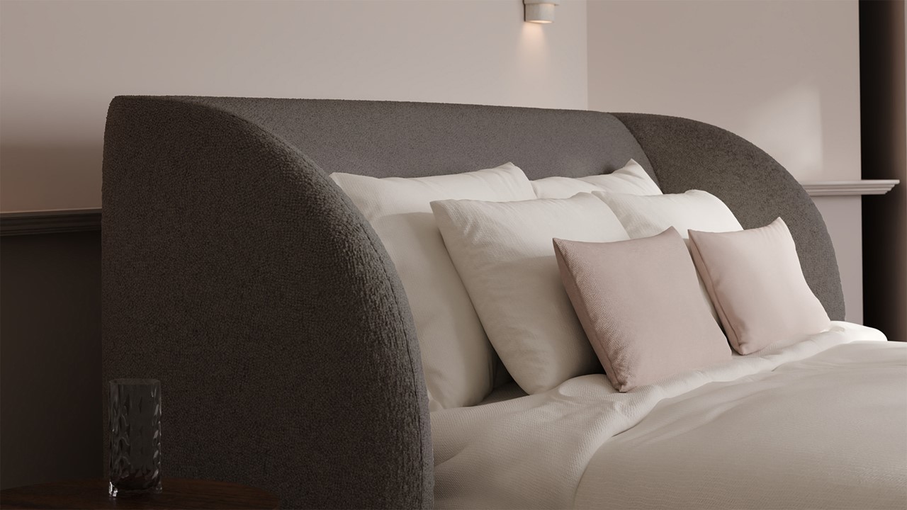 Bed Cove - Wool look dark grey